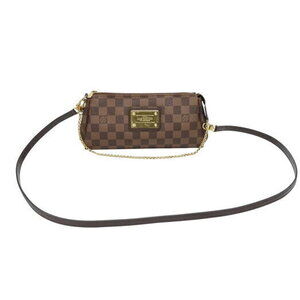 Louis Vuitton Damier Ebene Brown Eva Shoulder Bag Logo Crossbody